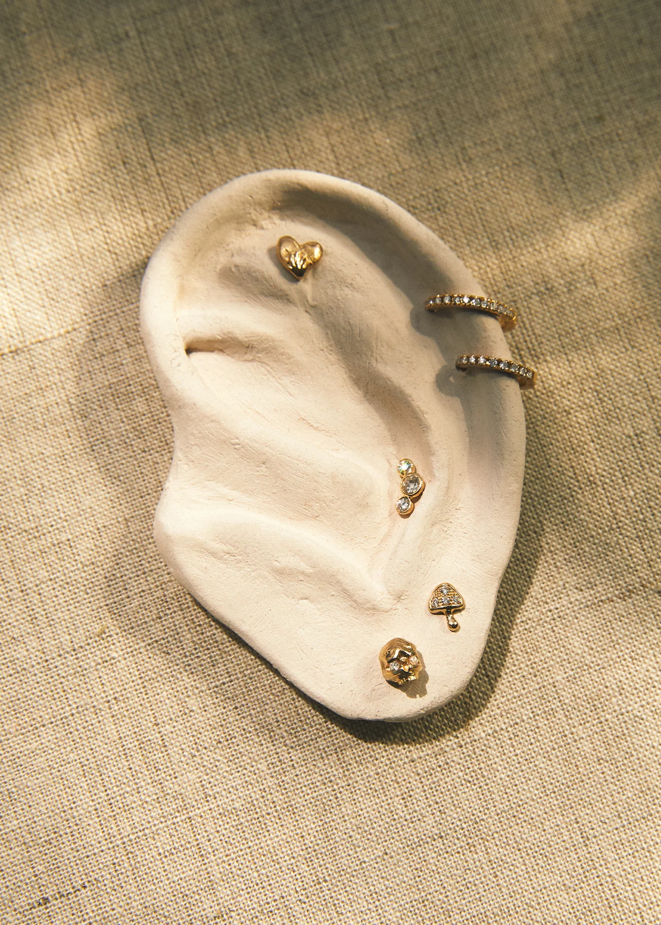 PAMELA LOVE - 10mm Pavé Gold Huggie - Image 3