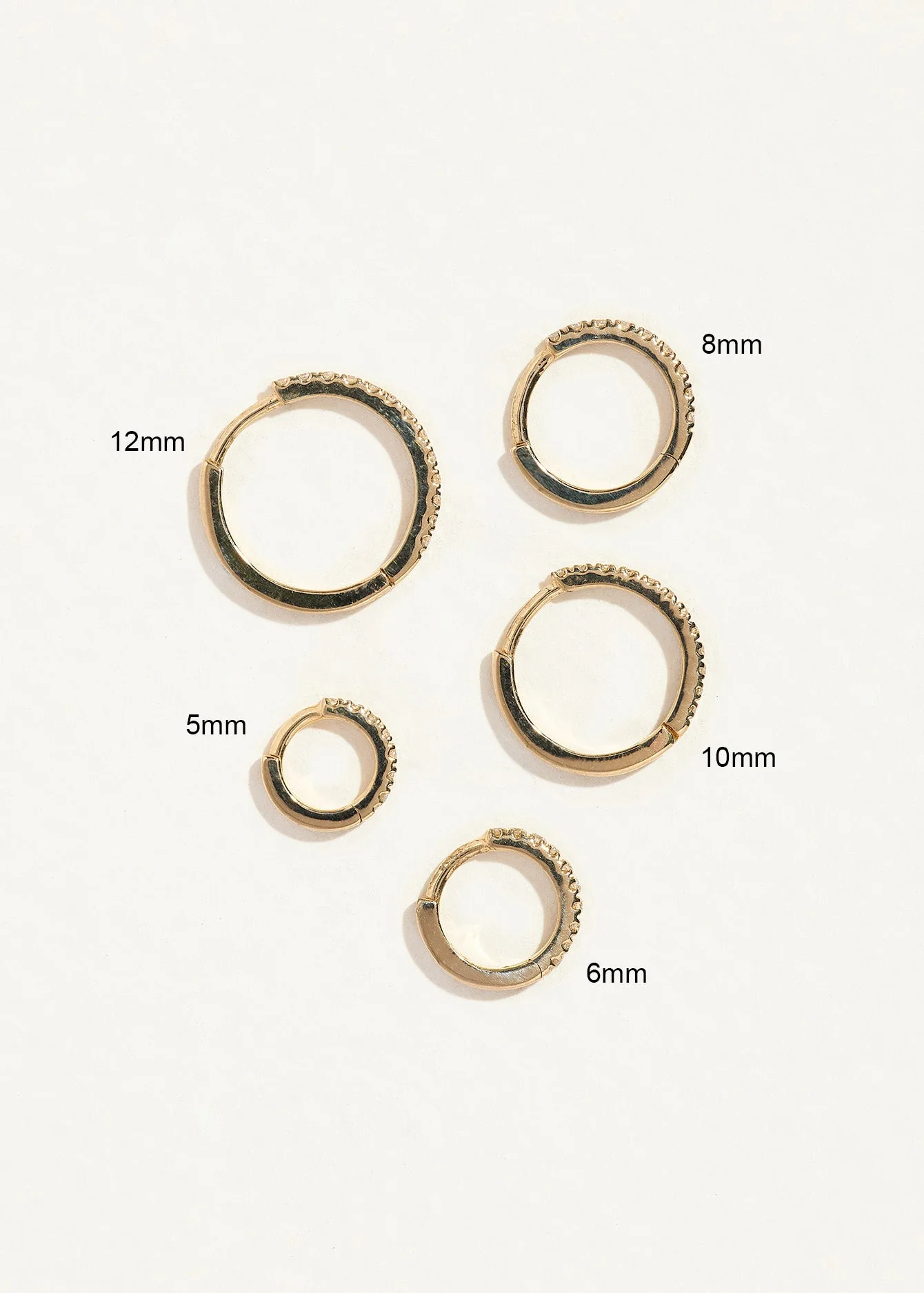 PAMELA LOVE - 10mm Pavé Gold Huggie - Image 4