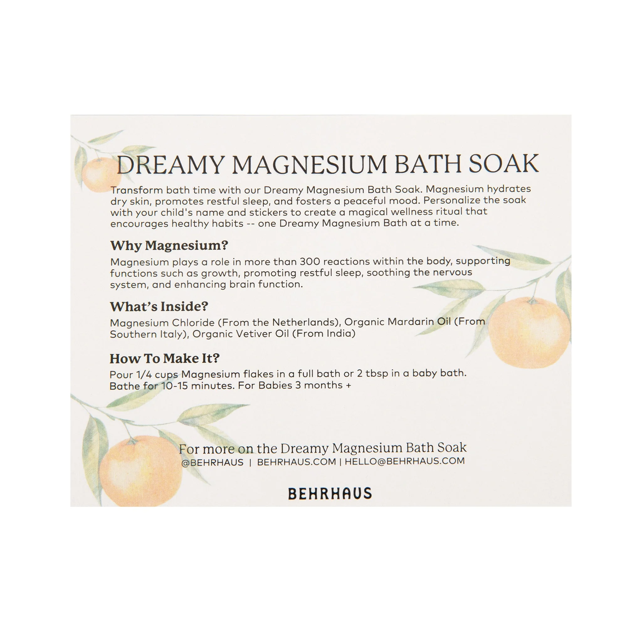 BEHRHAUS - Baby and Kids Dreamy Magnesium Bath Soak - Image 8