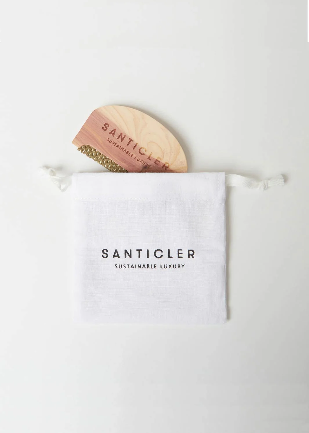 CEDAR WOOD CASHMERE COMB WITH POUCH - Image 2
