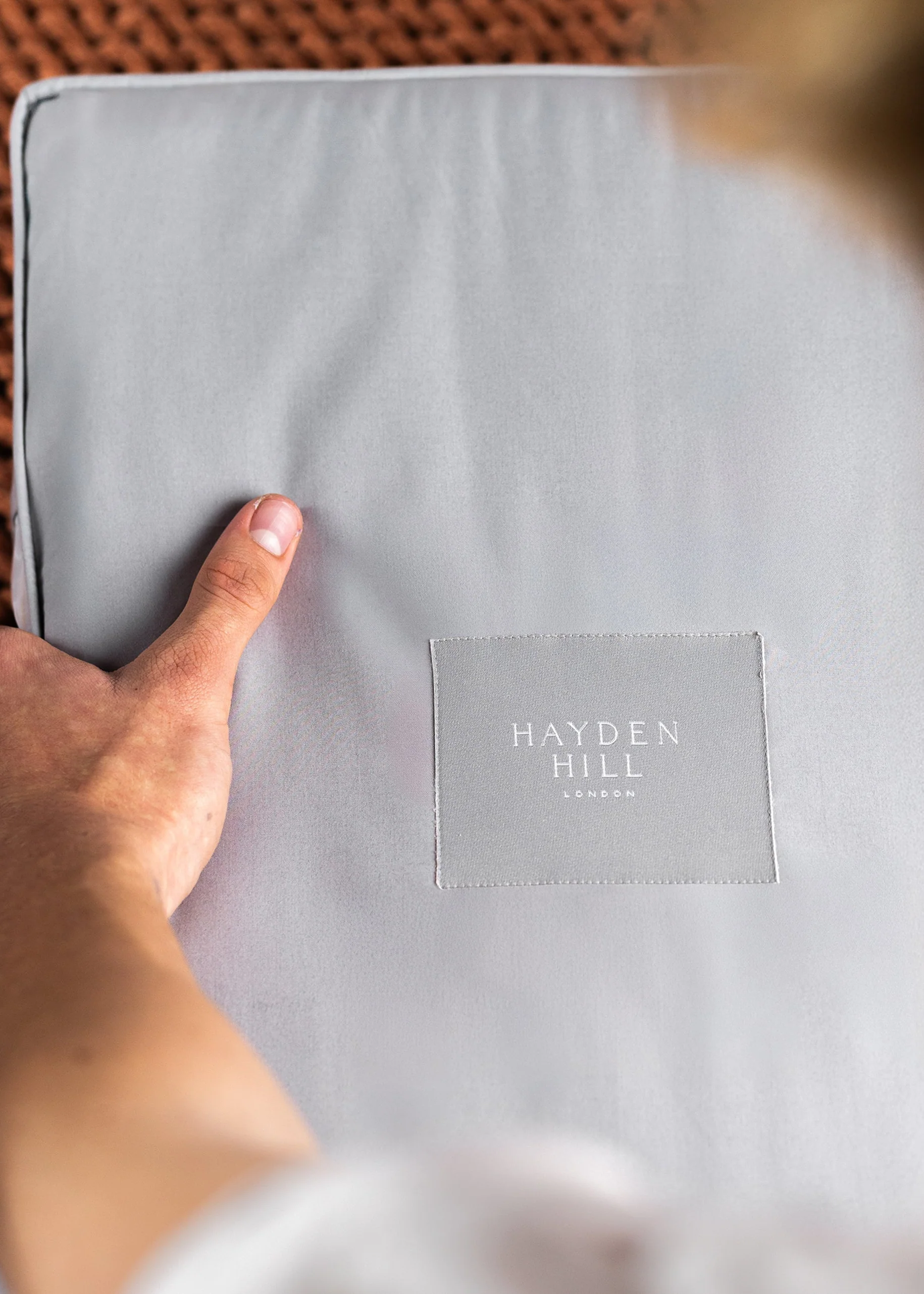 HAYDEN HILL - Extra Large Organic Cotton Storage Bag in Gray - Image 5