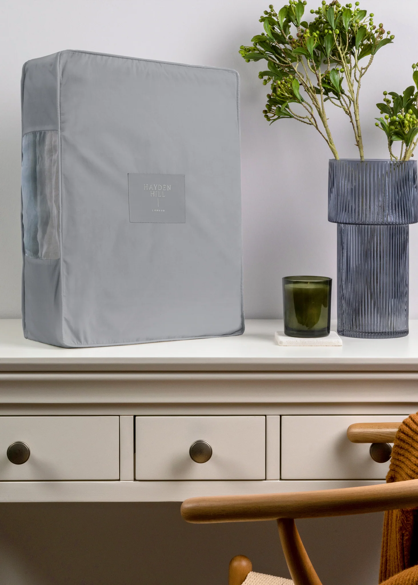 HAYDEN HILL - Extra Large Organic Cotton Storage Bag in Gray - Image 9
