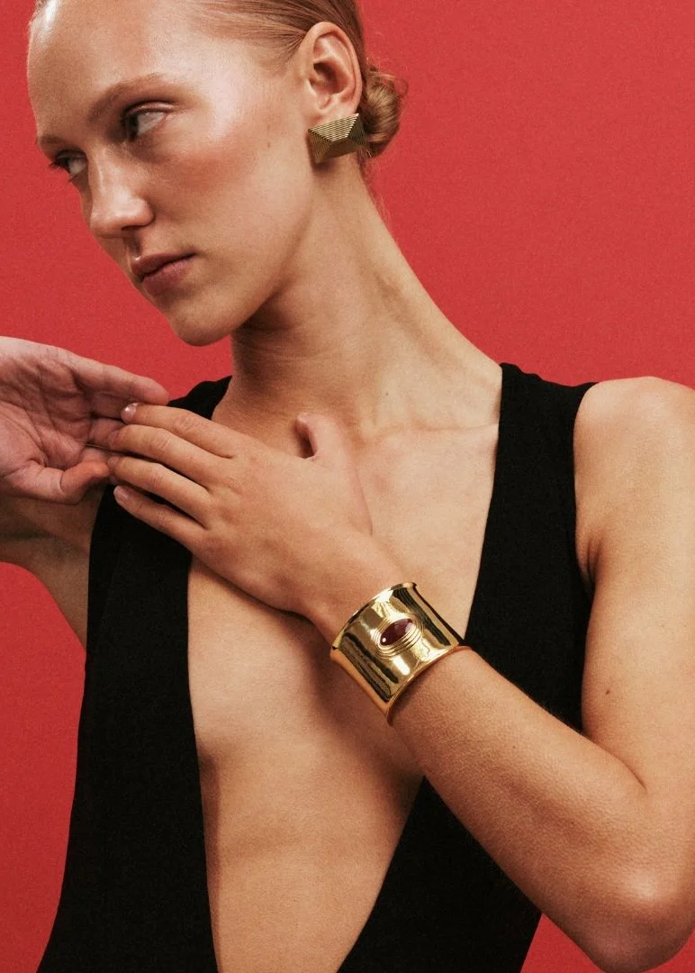 HEAVEN MAYHEM - Matilde Cuff Bracelent with Stone Accent - Image 8