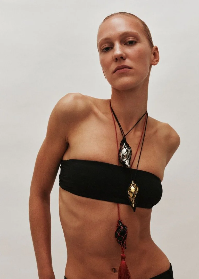 HEAVEN MAYHEM - Sterling Macrame Necklace with Shell Pendant - Image 13
