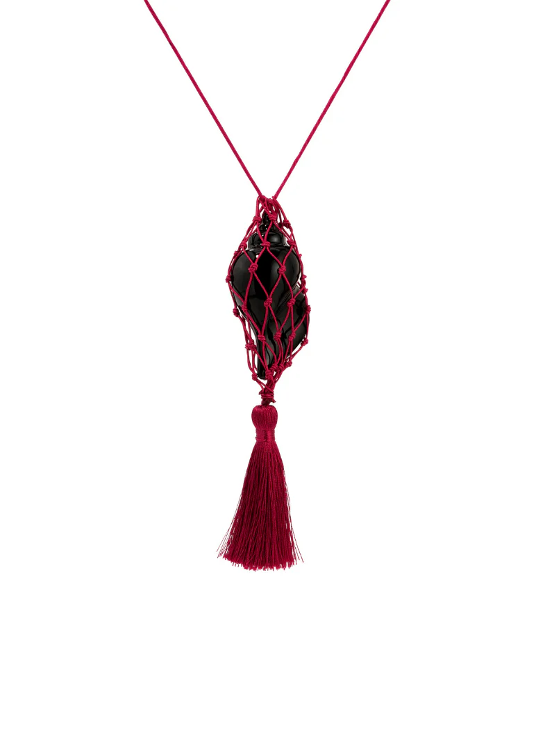 HEAVEN MAYHEM - Sterling Macrame Necklace with Shell Pendant - Image 5