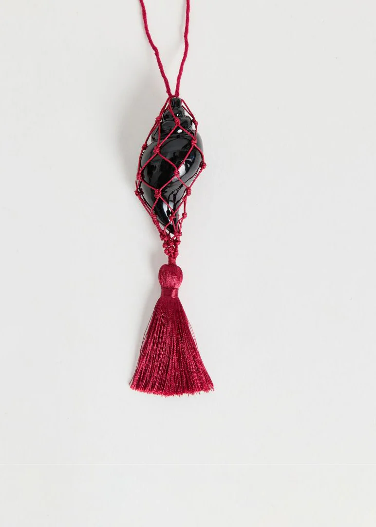HEAVEN MAYHEM - Sterling Macrame Necklace with Shell Pendant - Image 8