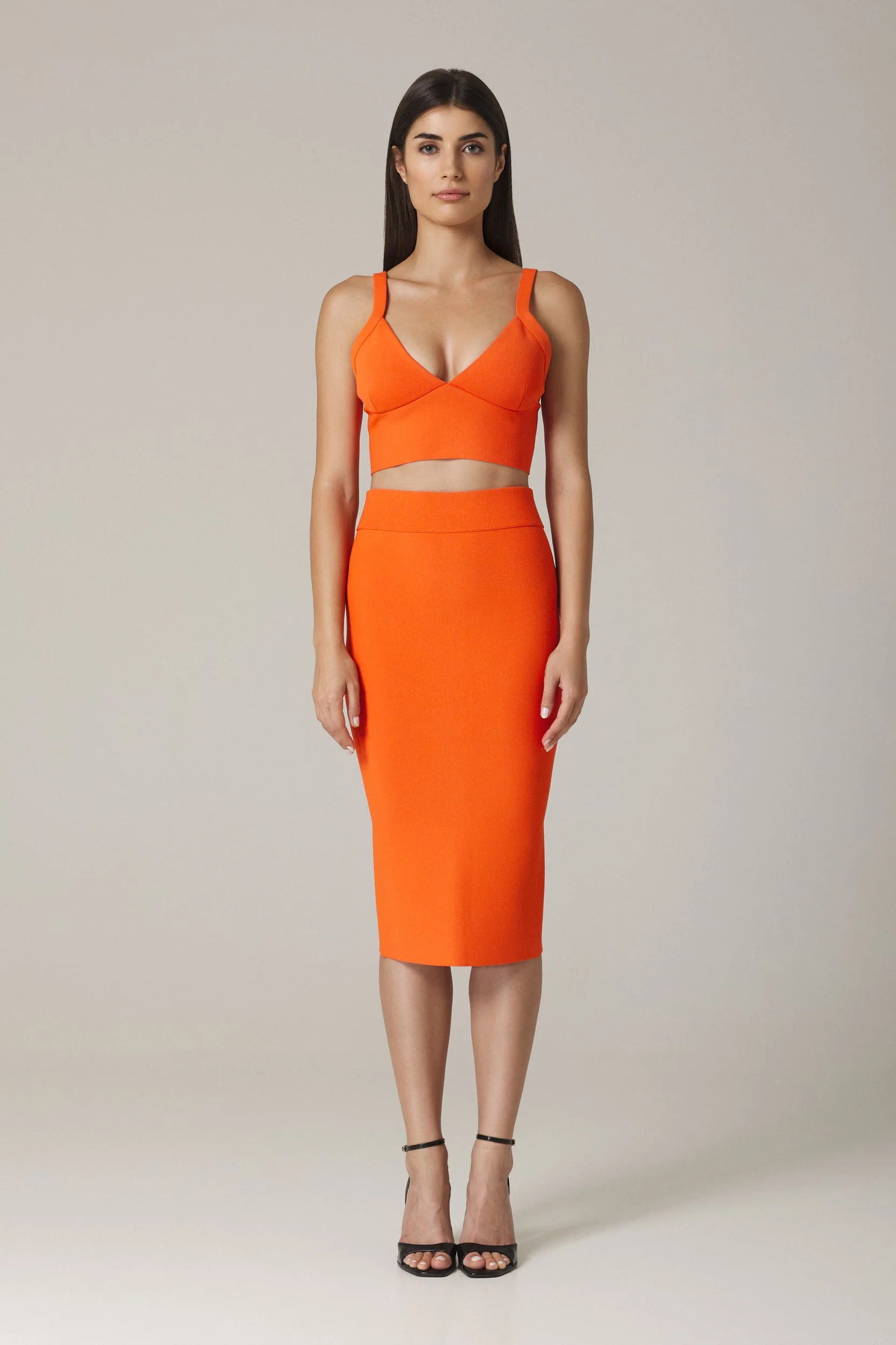 AMANDA KNITTED BRALETTE IN VERMILION - Image 3