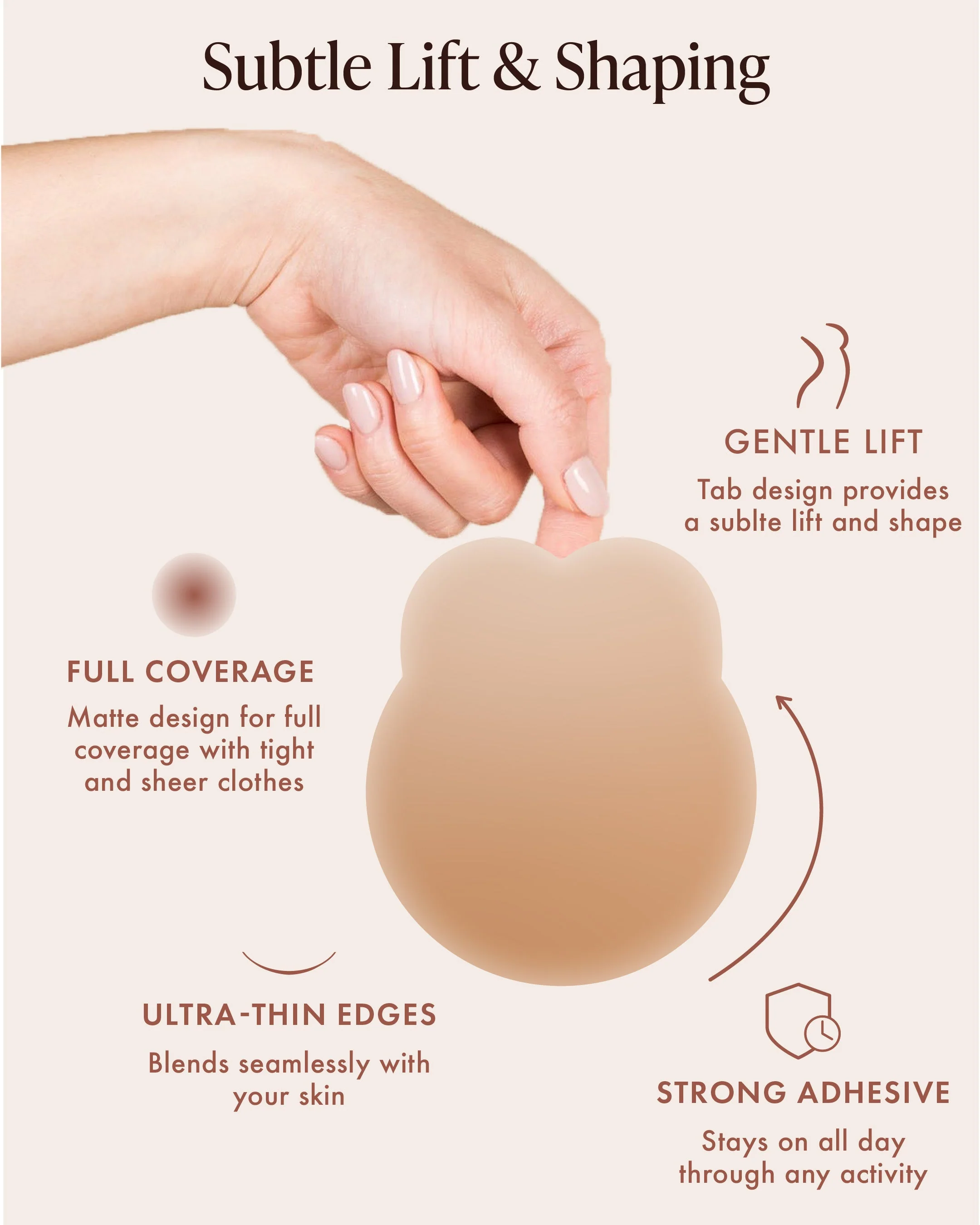 BARE BABE - Adhesive Lifting Silicone Pasties - Image 7