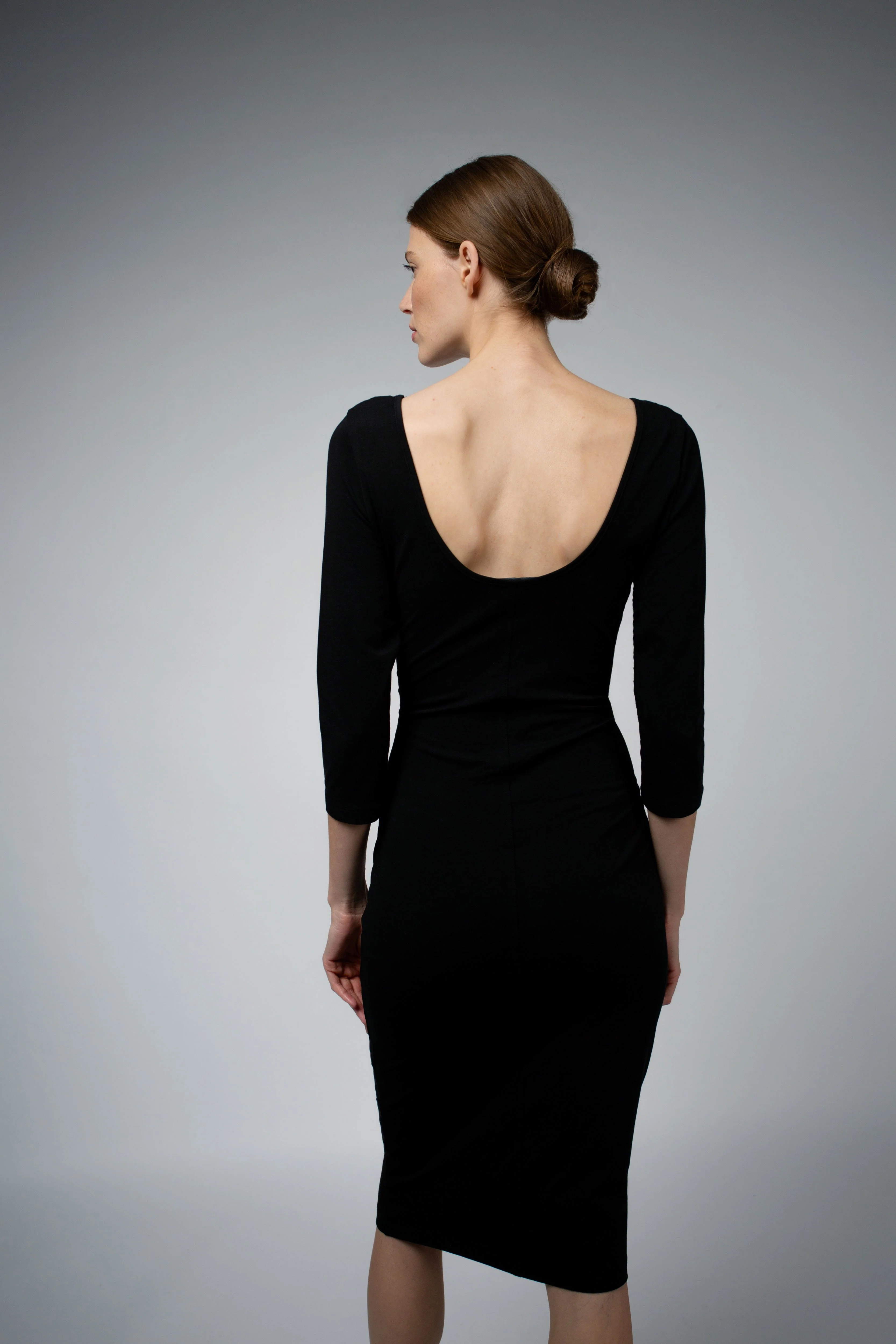 DIANA ORGANIC COTTON BALLET DRESS IN BLACK - Image 4