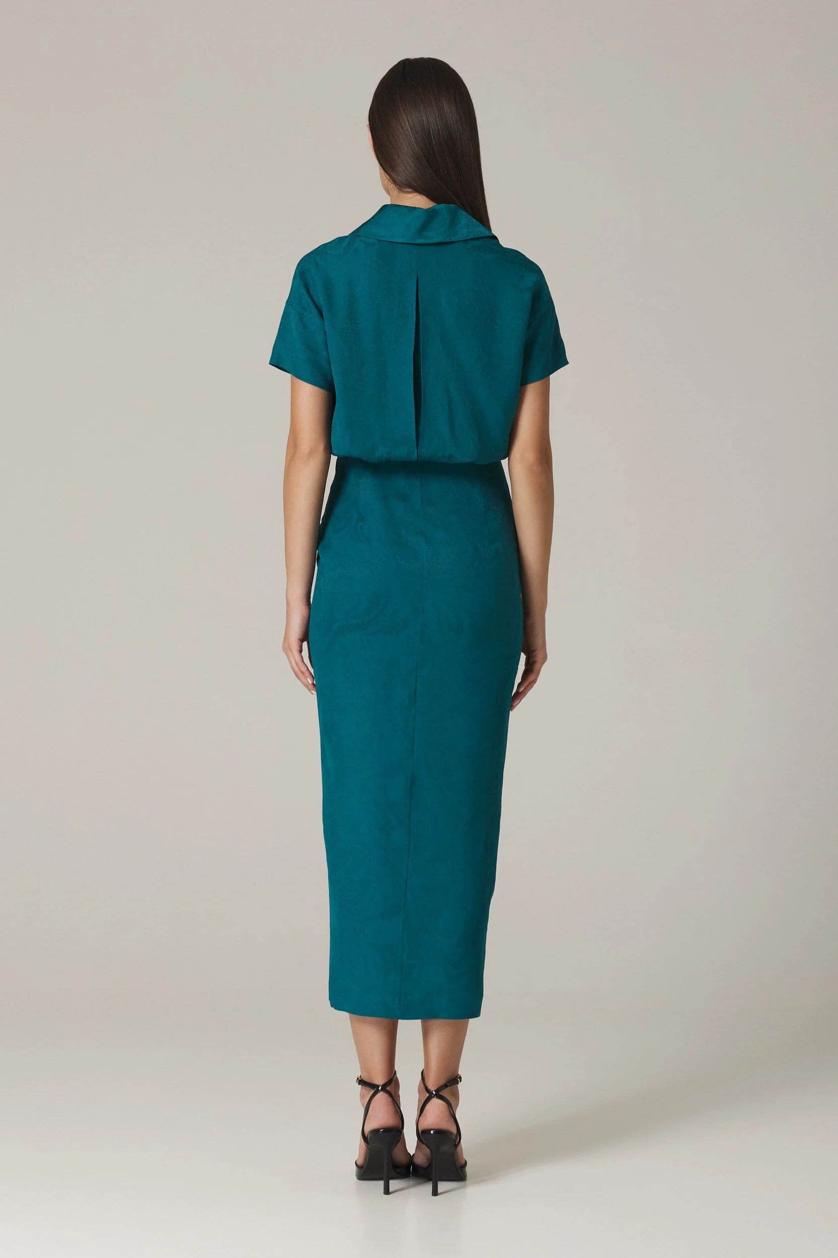 AIDA SHIRT DRESS IN CAPRI BLUE - Image 4
