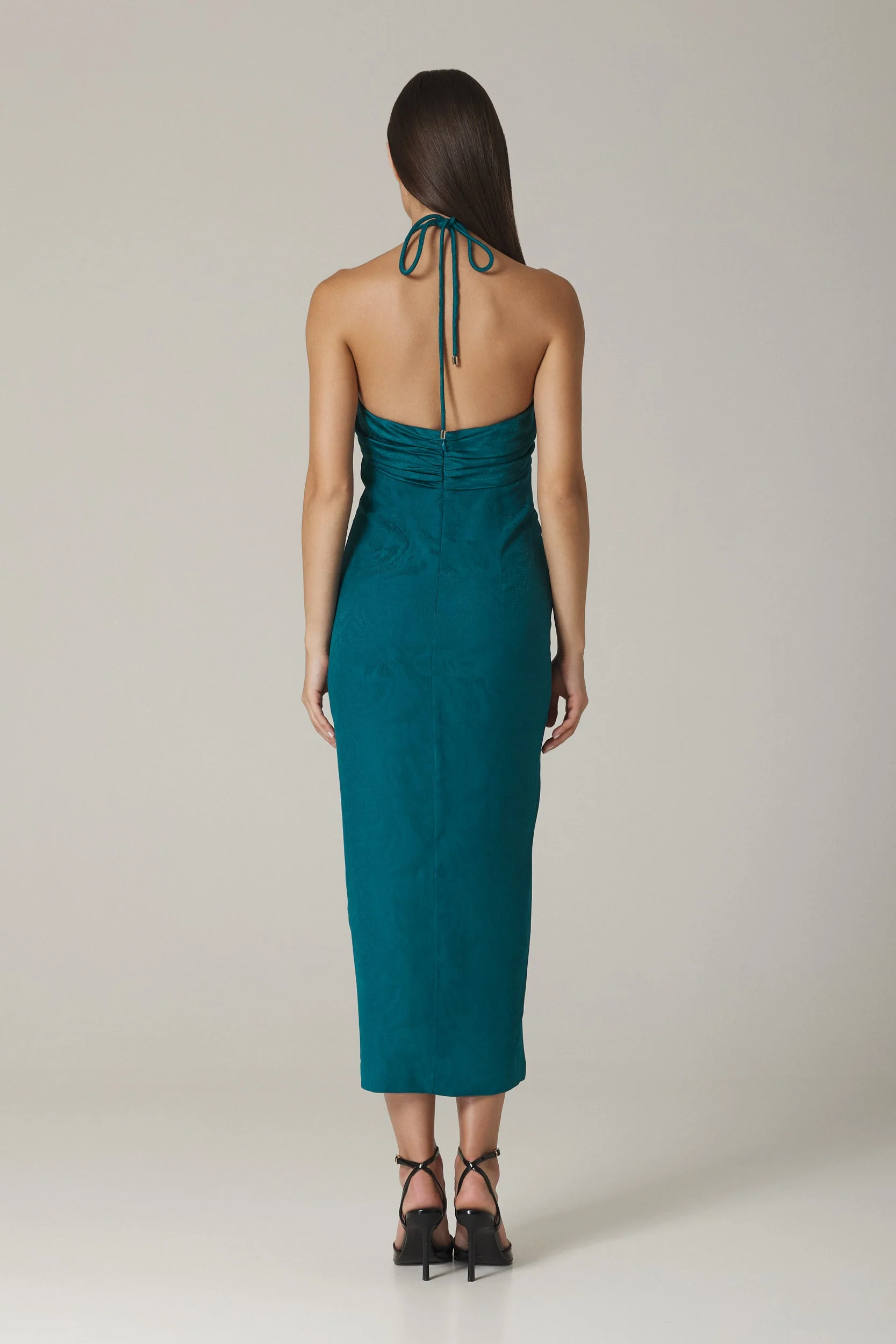 CHLOE STRAPLESS DRESS IN CAPRI BLUE - Image 4