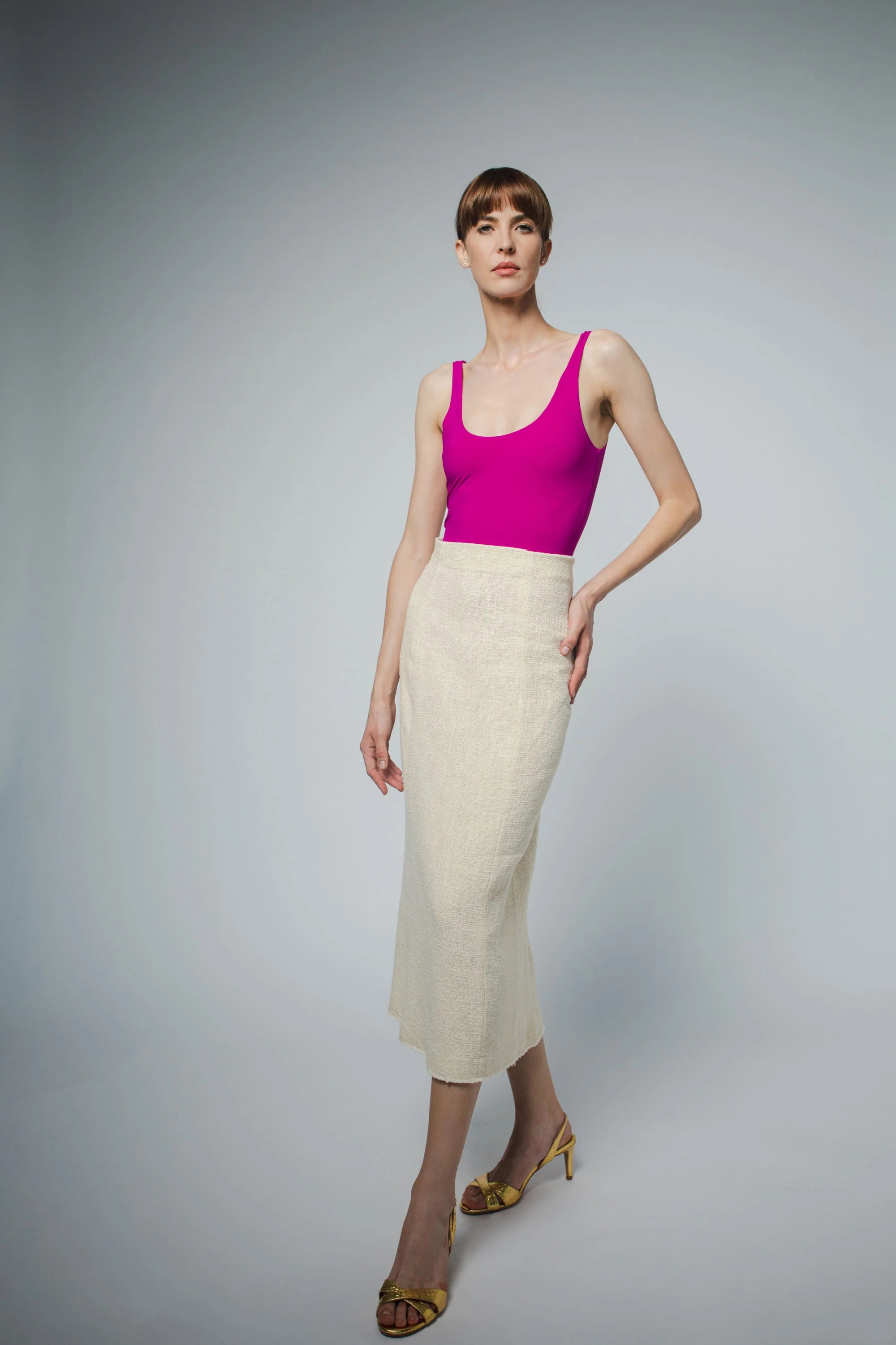 LOLA TANK BODYSUIT IN FUCHSIA - Image 2