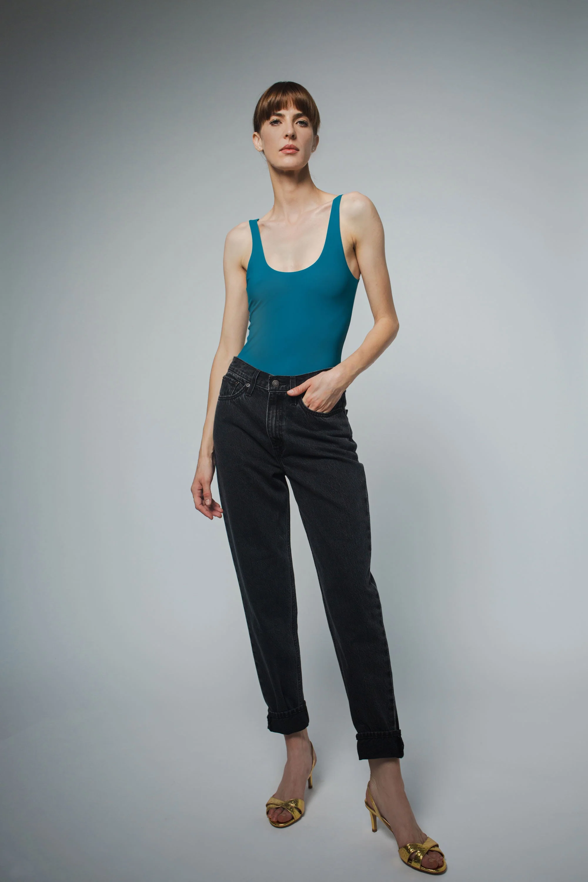 LOLA TANK BODYSUIT IN DEEP OCEAN - Image 2