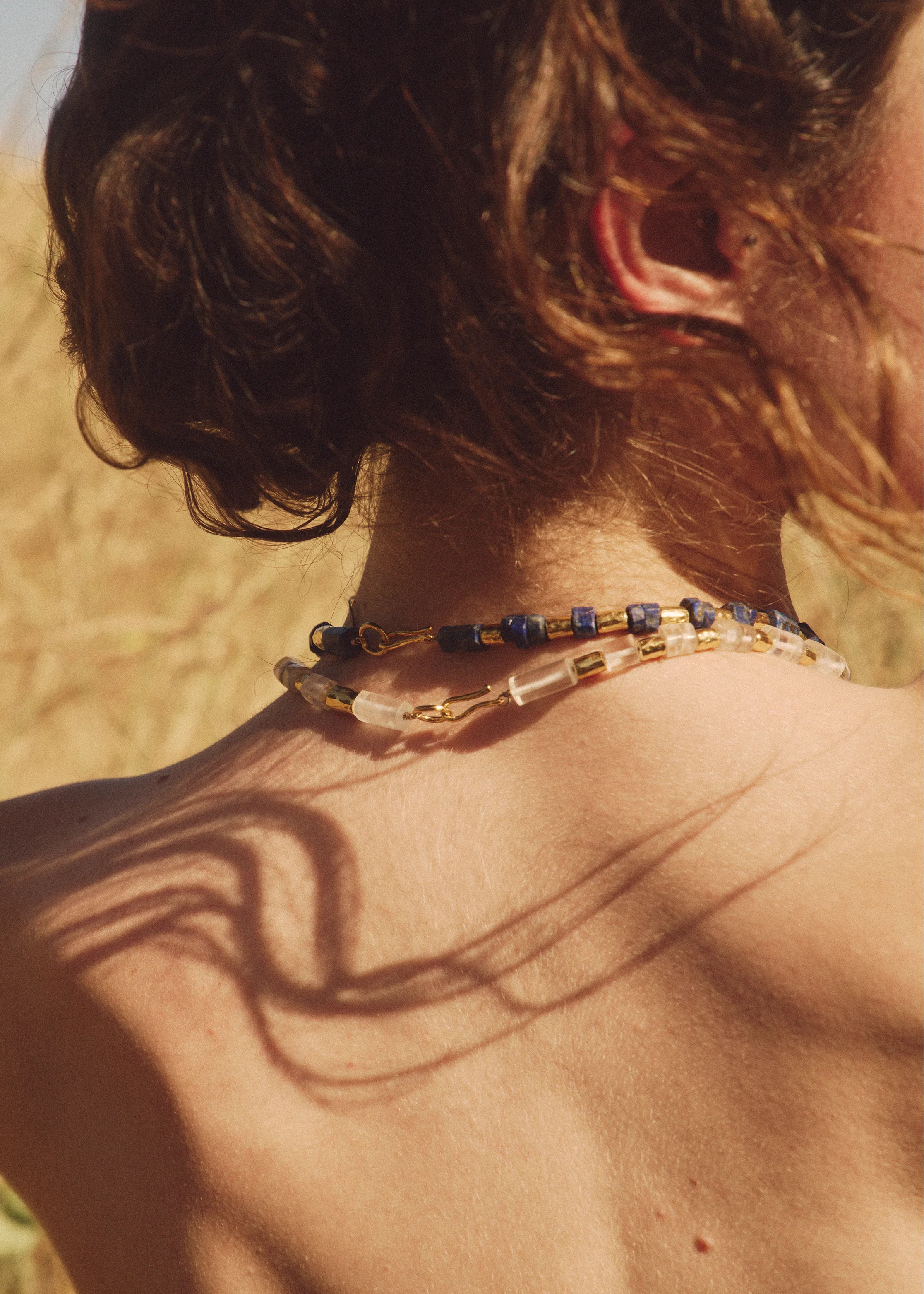 PAMELA LOVE - Valentine Necklace with Gold and Quartz Beads - Image 3